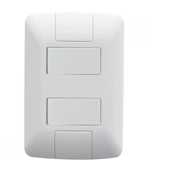 Interruptor Tramontina Aria Duplo Simples 6A/250V Branco